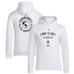 Adidas - Argentina National Team 2024 Copa America Champions Pullover Hoodie - White