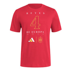 Adidas - Spain National Team 2024 European Champions T-Shirt - Red