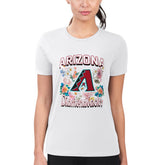 Arizona Diamondbacks G-III 4Her by Carl Banks Women's Super-Slim Fit Lightweight Flowers Graphic T-Shirt Discount