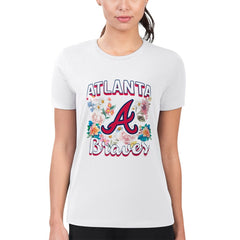 Atlanta Braves G-III 4Her by Carl Banks Women's Super-Slim Fit Lightweight Flowers Graphic T-Shirt Near Me