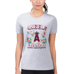 Los Angeles Angels G-III 4Her by Carl Banks Women's Super-Slim Fit Lightweight Flowers Graphic T-Shirt Online