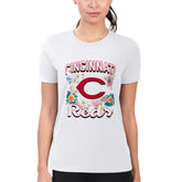 Cincinnati Reds G-III 4Her by Carl Banks Women's Super-Slim Fit Lightweight Flowers Graphic T-Shirt Sale