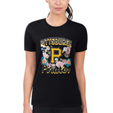 Pittsburgh Pirates G-III 4Her by Carl Banks Women's Super-Slim Fit Lightweight Flowers Graphic T-Shirt Sale
