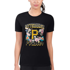 Pittsburgh Pirates G-III 4Her by Carl Banks Women's Super-Slim Fit Lightweight Flowers Graphic T-Shirt Sale