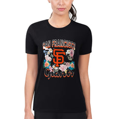 San Francisco Giants G-III 4Her by Carl Banks Women's Super-Slim Fit Lightweight Flowers Graphic T-Shirt Sale