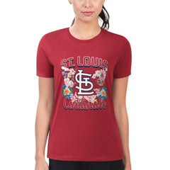 St. Louis Cardinals G-III 4Her by Carl Banks Women's Super-Slim Fit Lightweight Flowers Graphic T-Shirt Discount