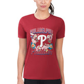 Philadelphia Phillies G-III 4Her by Carl Banks Women's Super-Slim Fit Lightweight Flowers Graphic T-Shirt Discount