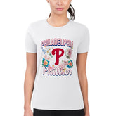 Philadelphia Phillies G-III 4Her by Carl Banks Women's Super-Slim Fit Lightweight Flowers Graphic T-Shirt Outlet