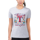 Texas Rangers G-III 4Her by Carl Banks Women's Super-Slim Fit Lightweight Flowers Graphic T-Shirt Near Me