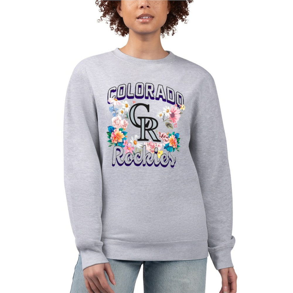 Colorado Rockies G-III 4Her by Carl Banks Women's Flowers Graphic Pullover Sweatshirt for sale