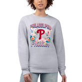 Philadelphia Phillies G-III 4Her by Carl Banks Women's Flowers Graphic Pullover Sweatshirt Discount