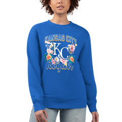 Kansas City Royals G-III 4Her by Carl Banks Women's Flowers Graphic Pullover Sweatshirt for sale