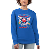 Chicago Cubs G-III 4Her by Carl Banks Women's Flowers Graphic Pullover Sweatshirt Discount
