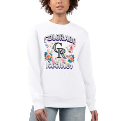 Colorado Rockies G-III 4Her by Carl Banks Women's Flowers Graphic Pullover Sweatshirt Online
