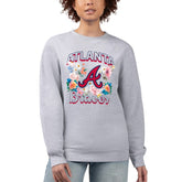 Atlanta Braves G-III 4Her by Carl Banks Women's Flowers Graphic Pullover Sweatshirt Discount