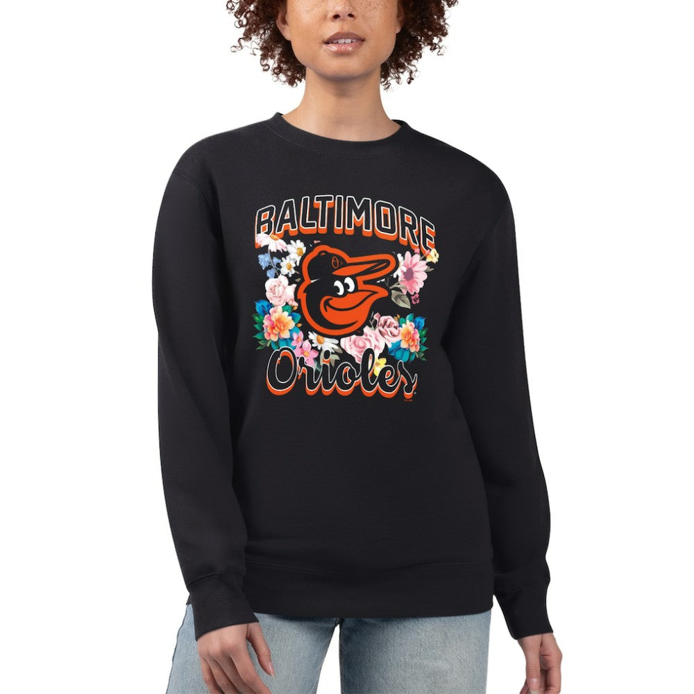 Baltimore Orioles G-III 4Her by Carl Banks Women's Flowers Graphic Pullover Sweatshirt Sale