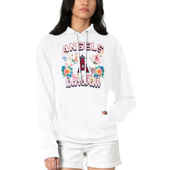 Los Angeles Angels G-III 4Her by Carl Banks Women's Flowers Graphic Pullover Hoodie for sale