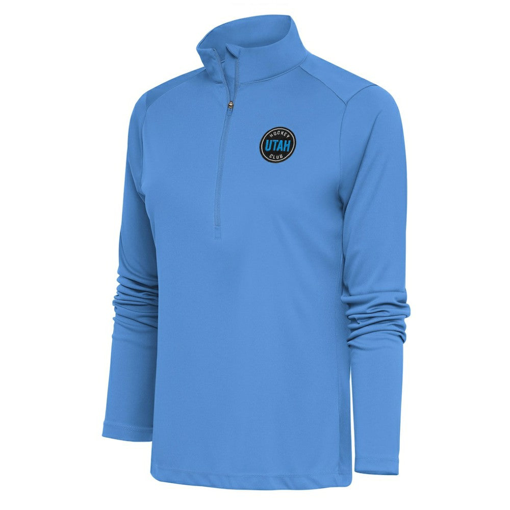 Utah Mammoth Antigua Women's Tribute Half-Zip Pullover Top - Light Blue | NHL Lifestyle