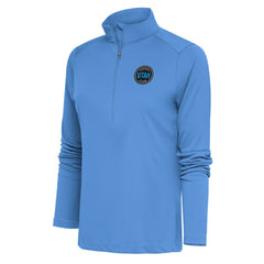 Utah Mammoth Antigua Women's Tribute Half-Zip Pullover Top - Light Blue | NHL Lifestyle