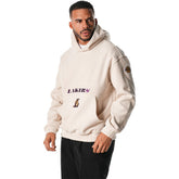 Los Angeles Lakers The Wild Collective Unisex Corduroy Tri-Blend Pullover Hoodie Cream