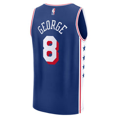 Fanatics Paul George Philadelphia 76ers Youth Fast Break Replica Player Jersey Icon Edition Royal