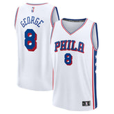 Fanatics Paul George Philadelphia 76ers Fast Break Replica Player Jersey Association Edition White