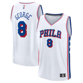 Fanatics Paul George Philadelphia 76ers Youth Fast Break Replica Player Jersey Association Edition White
