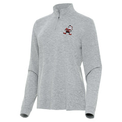 Cleveland Browns Antigua Women's Mentor Quarter-Zip Jacket - Heather Gray - NFL