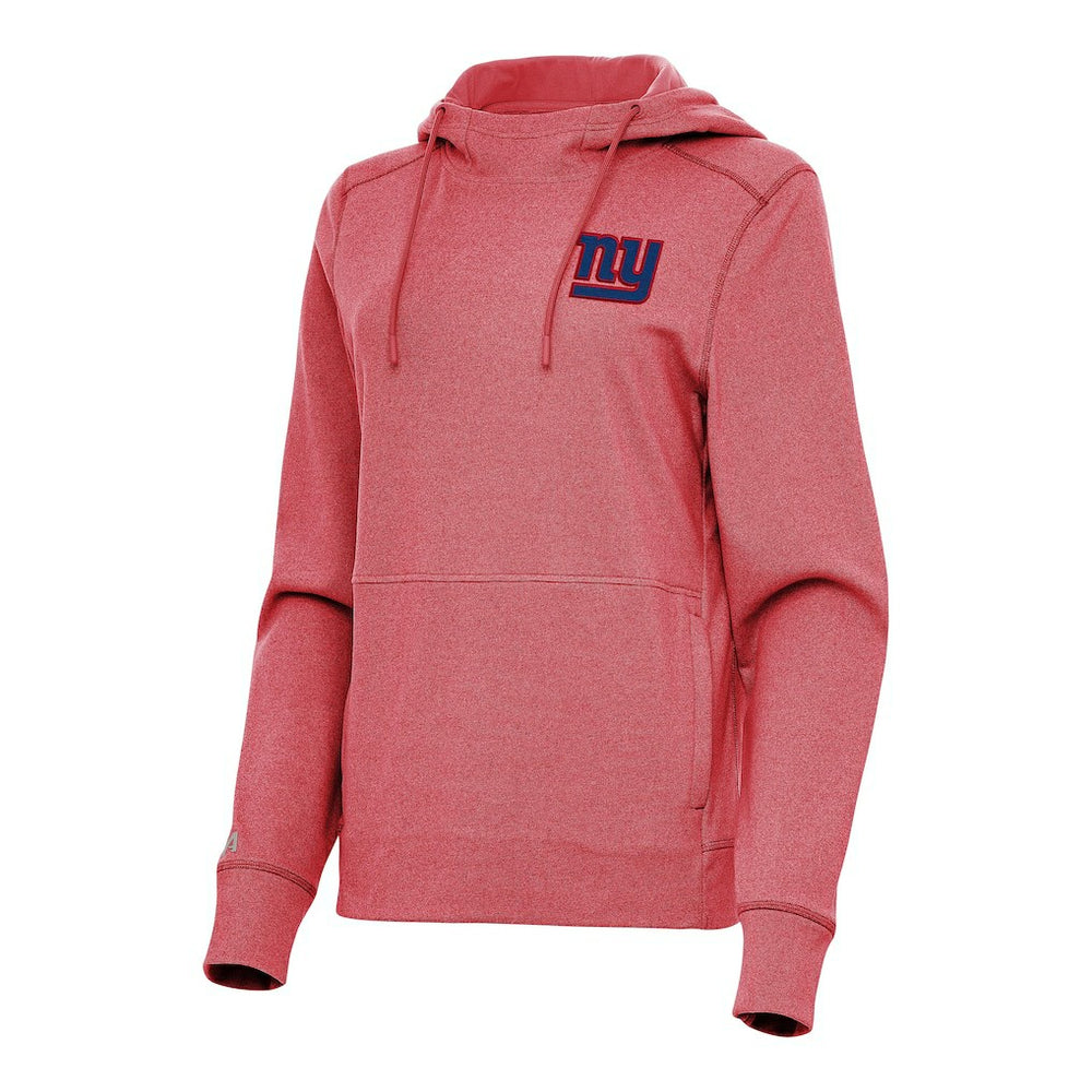 New York Giants Antigua Women's Justice Pullover Hoodie - Heather Red - NFL