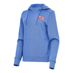 New York Giants Antigua Women's Justice Pullover Hoodie - Heather Royal - NFL