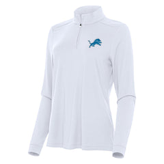 Detroit Lions Antigua Women's Intent Quarter-Zip Sweatshirt - White - NFL