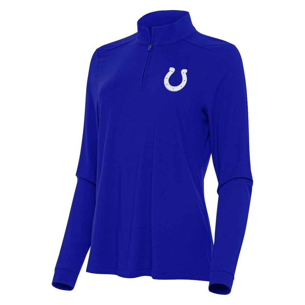 Indianapolis Colts Antigua Women's Intent Quarter-Zip Sweatshirt - Royal - NFL