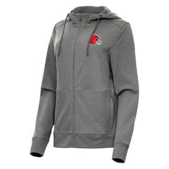 Cleveland Browns Antigua Women's Seeker Full-Zip Hoodie Jacket - Heather Charcoal - NFL