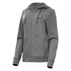 Indianapolis Colts Antigua Women's Seeker Full-Zip Hoodie Jacket - Heather Charcoal - NFL