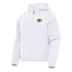 Green Bay Packers Antigua Women's Universe Full-Zip Hoodie Jacket - White - NFL