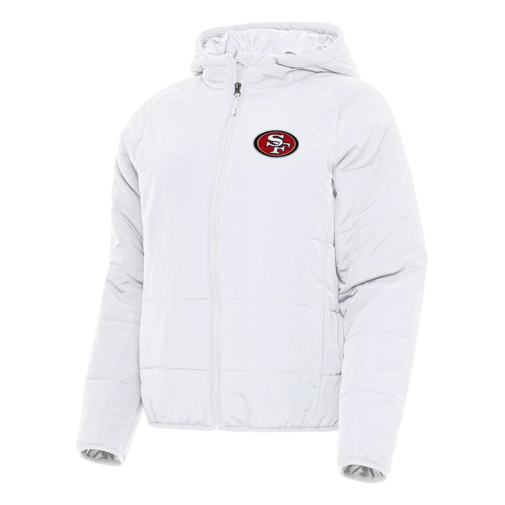 San Francisco 49ers Antigua Women's Universe Full-Zip Hoodie Jacket - White - NFL