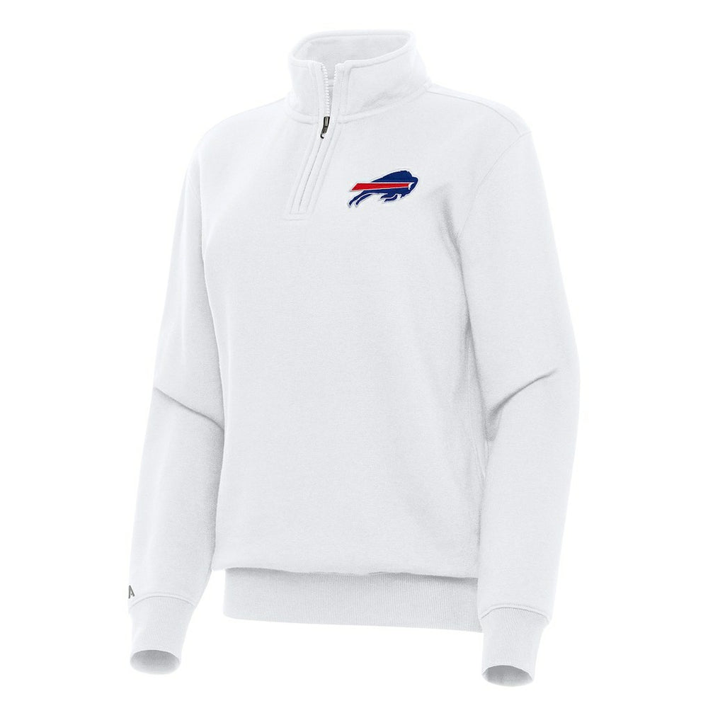 Buffalo Bills Antigua Women's Victory Quarter-Zip Top - White - NFL
