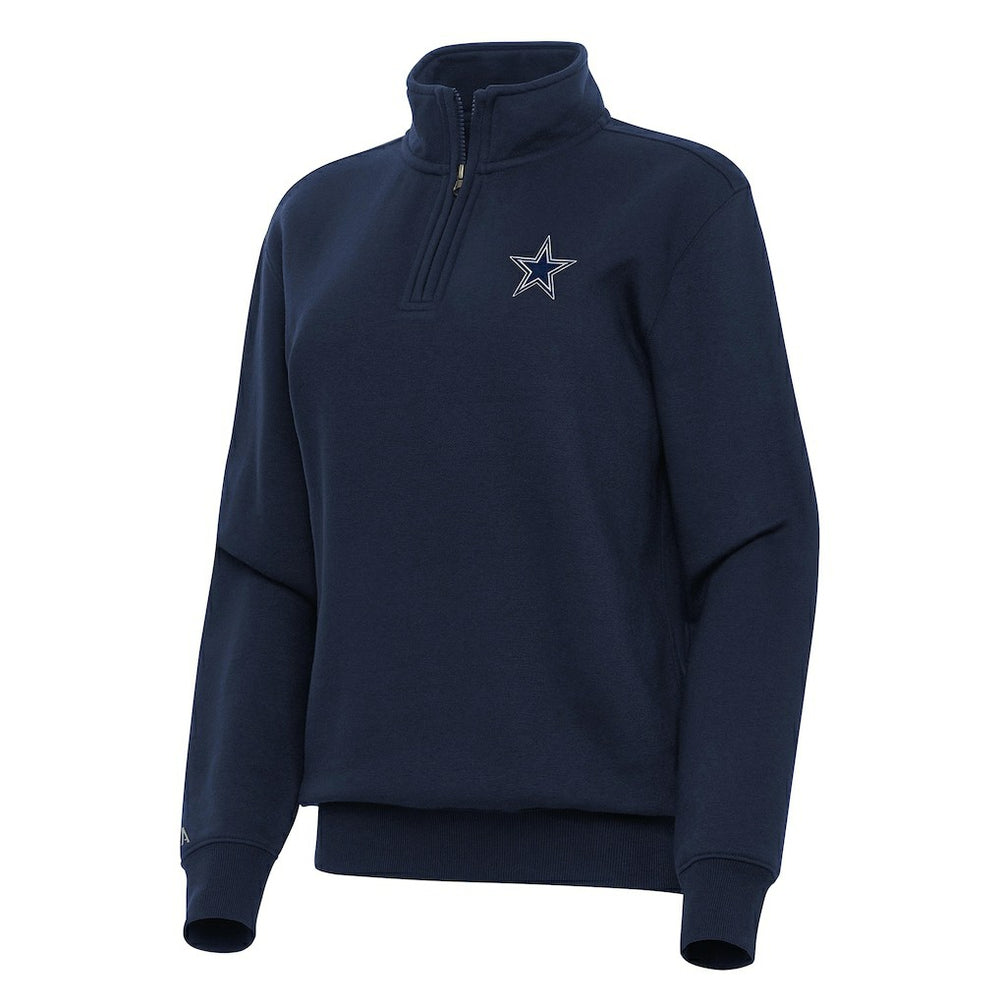 Dallas Cowboys Antigua Women's Victory Quarter-Zip Top - Navy - NFL