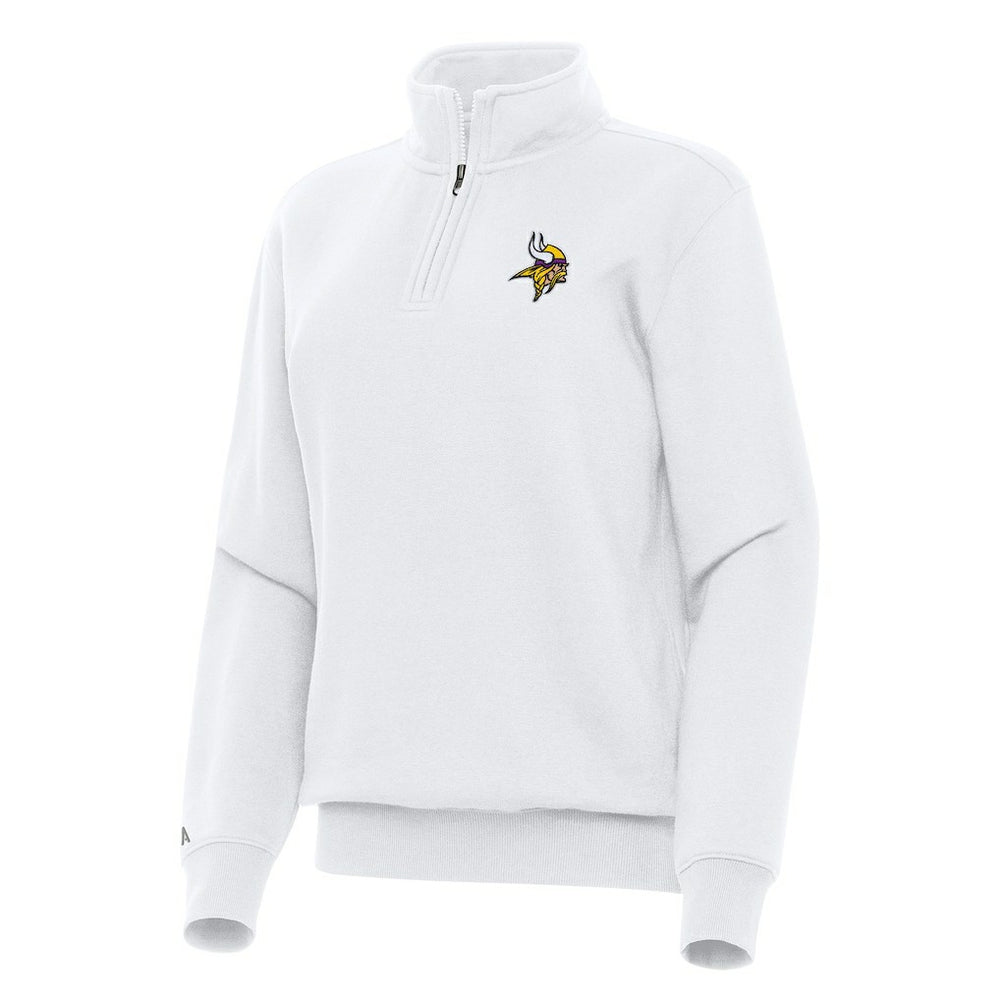 Minnesota Vikings Antigua Women's Victory Quarter-Zip Top - White - NFL