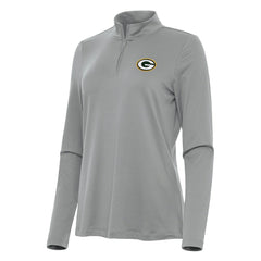 Green Bay Packers Antigua Women's Reprocess Quarter-Zip Top - Gray - NFL