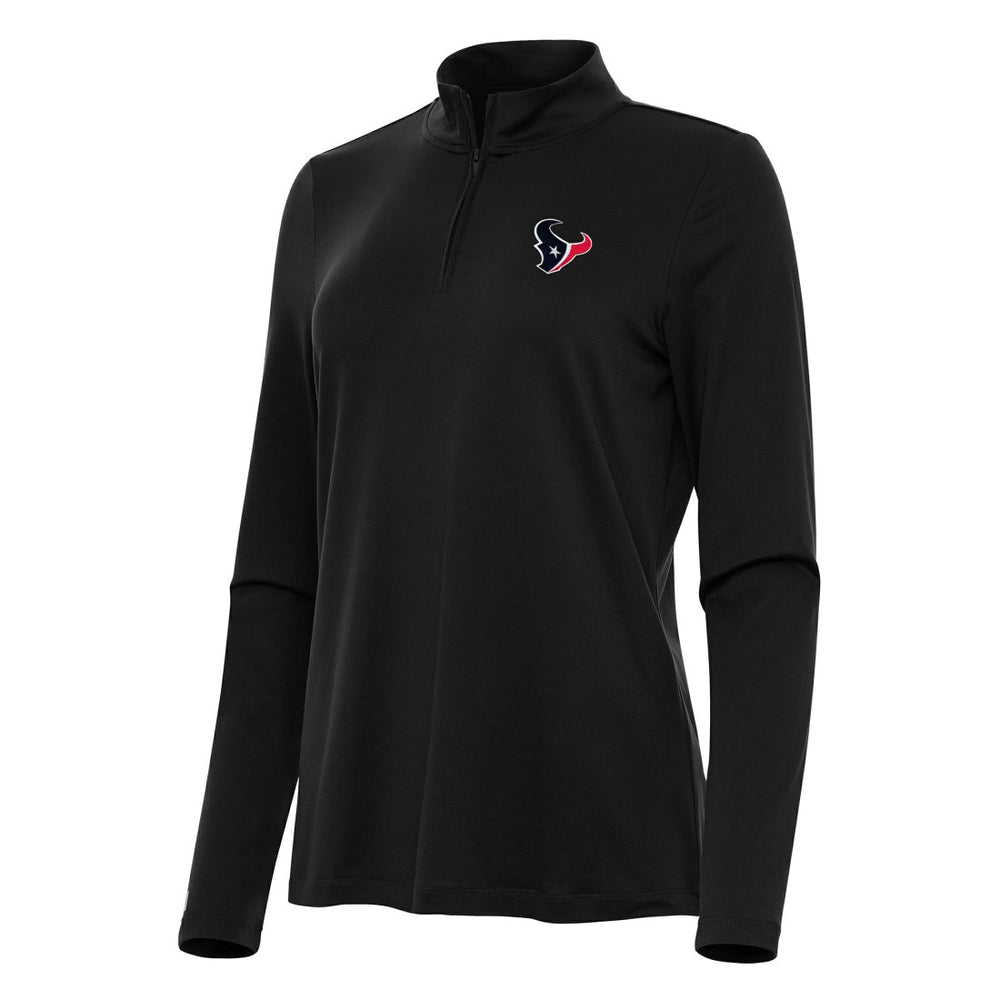Houston Texans Antigua Women's Reprocess Quarter-Zip Top - Black - NFL
