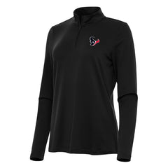 Houston Texans Antigua Women's Reprocess Quarter-Zip Top - Black - NFL