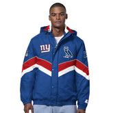 New York Giants OVO x Starter Sideline Full-Snap Puffer Jacket - Royal - NFL