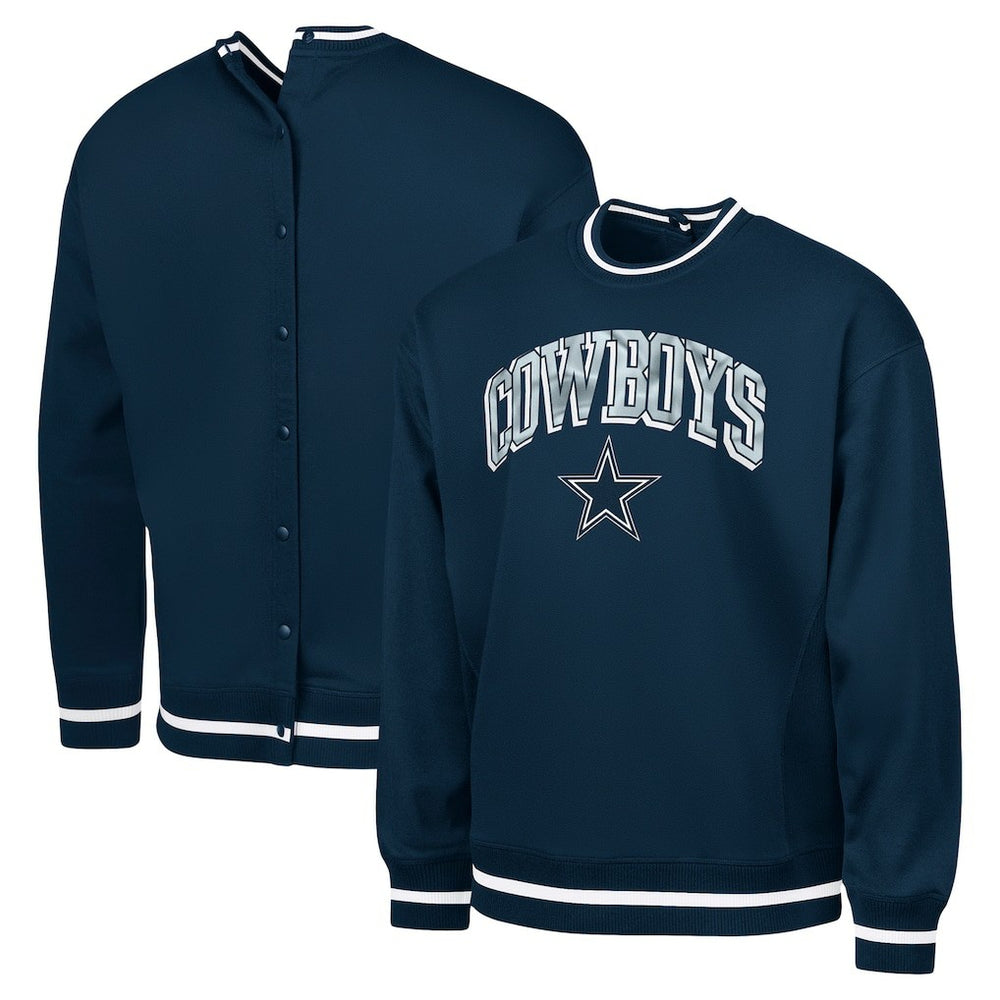 Dallas Cowboys G-III Sports by Carl Banks Adaptive Blocker Fleece Pullover Sweatshirt - Navy - NFL