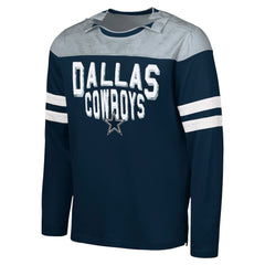 Dallas Cowboys G-III Sports by Carl Banks Adaptive Hail Mary Long Sleeve T-Shirt - Navy/Silver - NFL