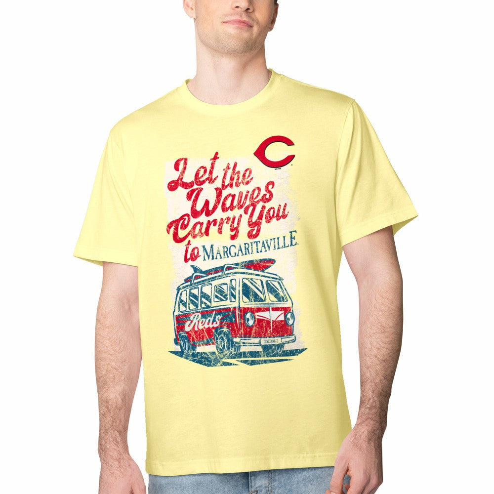 Cincinnati Reds Margaritaville Bus Waves Graphic T-Shirt Outlet
