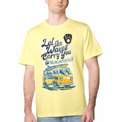 Milwaukee Brewers Margaritaville Bus Waves Graphic T-Shirt Outlet