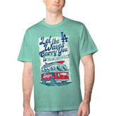 Los Angeles Dodgers Margaritaville Bus Waves Graphic T-Shirt for sale