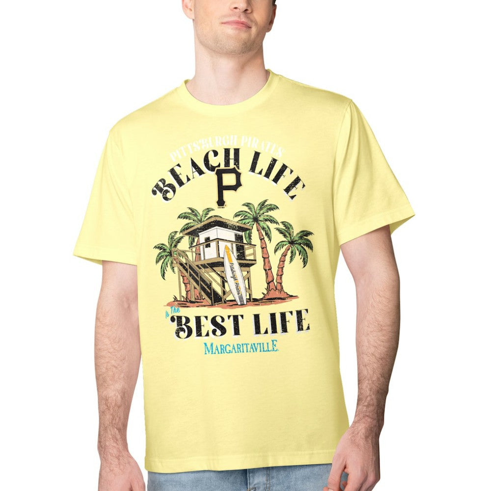 Pittsburgh Pirates Margaritaville Beach Hut Graphic T-Shirt Sale