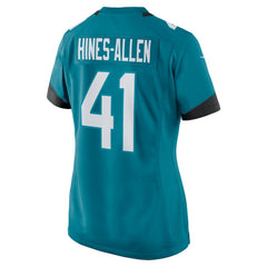 Josh Hines-Allen Jacksonville Jaguars Women's Player Game Jersey - Teal - Nike
